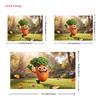 2D Flat Cute Vegetable Backdrop Cheerful Carrot In the Sunlit Garden Background Cloth