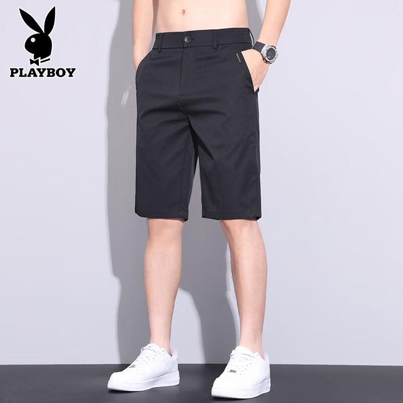 PLAYBOY Men s Ice Silk Straight-Leg Casual Pants 38