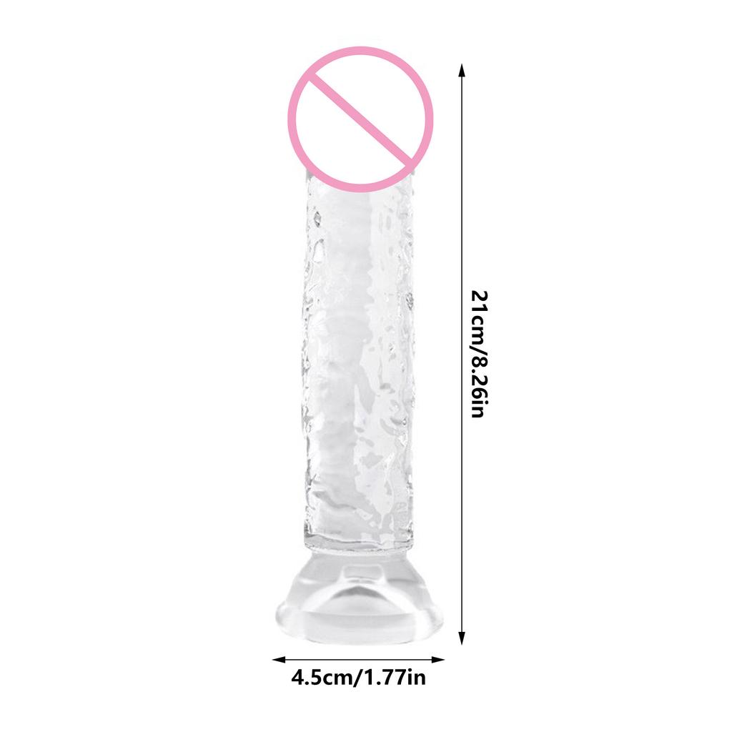Realistic Jelly Shaped Masturbation Rods Made Of Food Grade Transparent Silicone For Adult Pleasure