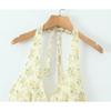 Elegant Printed Halter Dress - European & American Style, Versatile & Fashionable