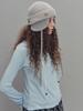 SETSETSET Two-Way Earflap Beanie Two-Tone Mix Pink Melange
