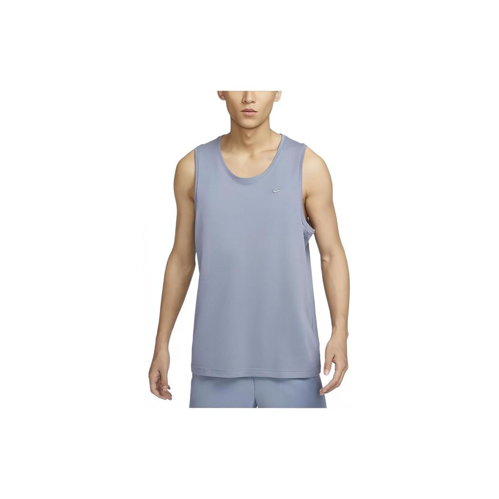 Nike Primary Solid Round Neck Quick-Dry Breathable Casual Sleeveless Vest Men Tops Slate-Grey Stone-Blue DV9834-493