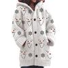 2025 New Style Hooded Jacquard Imitation Wool Cardigan – Loose Fit for Autumn/Winter