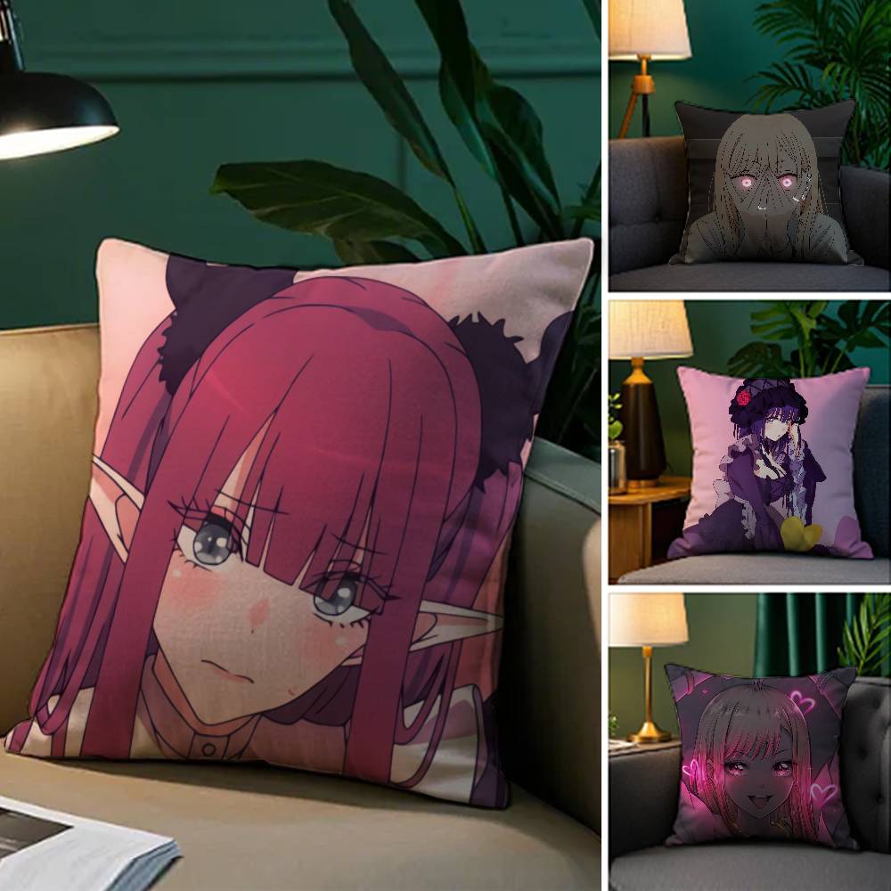 My Dress-Up Darling Marin Kitagawa Pillow Case Silky Elegant Comfort Sofa Bed  Invisible Zipper Beach Pillowcase