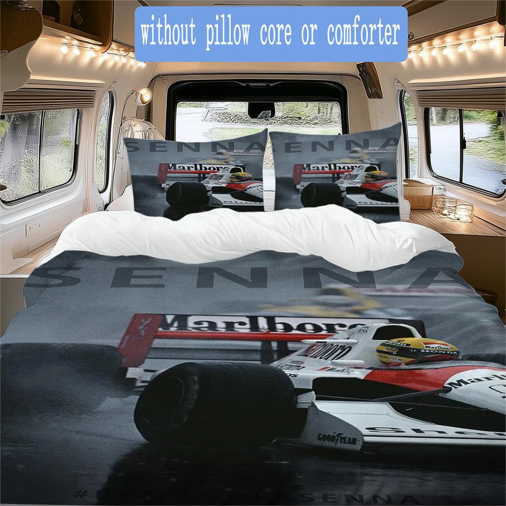 Ayrton Senna racing Pattern Bedding,Quilt Set Quilt Cover Pillowcase Home Birthday Gift (1*duvet cover+2*pillowcase,without core)NSJT0928194