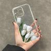 Tulip Phone Case For iPhone 17 Air 16E 16 15 14 11 Pro Max Plus 13 12 Mini 8 7 X Transparent Shockproof Cover
