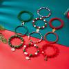 Ensemble de Bracelets Flocon de Neige et Père Noël en Perles Avec Métal Fait Main Pour Cadeau de Fête