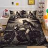 Beauty Skull Printed Comforter Cover Set Twin Size Polyester Home Bedclothes Highend Soft Duvet Cover Set