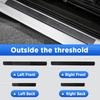 For VW ID.4X ID4CROZZ Car Door Sills Scuff Plate Threshold PU Protector Interior Imitation Carbon Fiber Sticker Accessories
