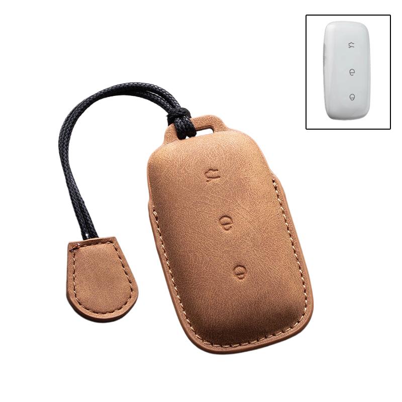 

For Geely Ex5 E5 Starray Em-I Galaxy L6 / L7 Ex5 Em‑I Galaxy M9 Proton Emas 7 Phev Pu Leather Car Key Case Cover Shell