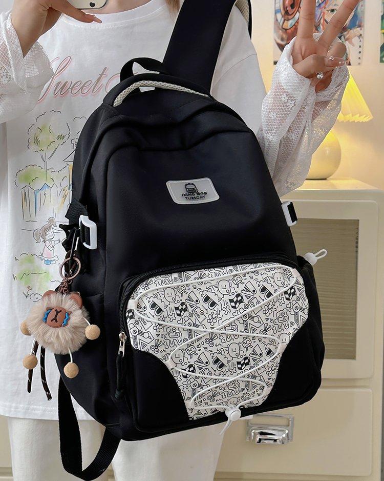 Schoolbag1011 new trendy brand fashion versatile junior high school college student schoolbag computer travel backpack