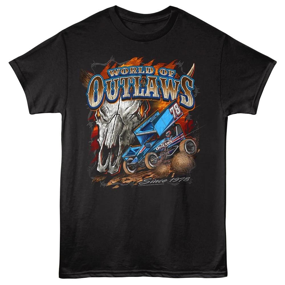 

World Of Outlaws Skull Sprint Car Racing Since 1978 Men s T shirt 3XL