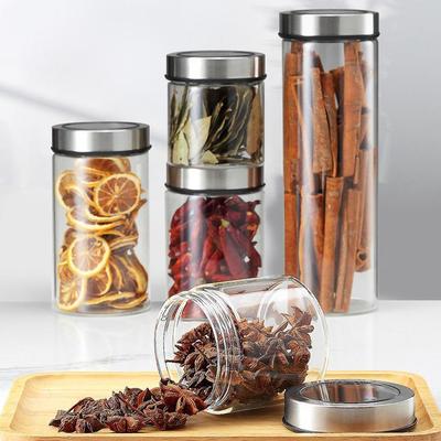 Versiegelndes Glasgefäß aus hochborosilicate Glas mit Edelstahldeckel, Ideal zur Aufbewahrung von Getreide & Müsli