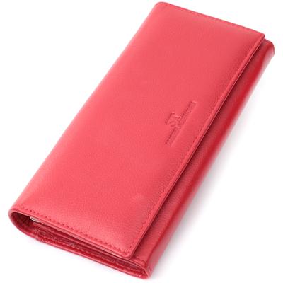 Portefeuille classique pour femme en cuir véritable ST Leather 22675 Rouge
