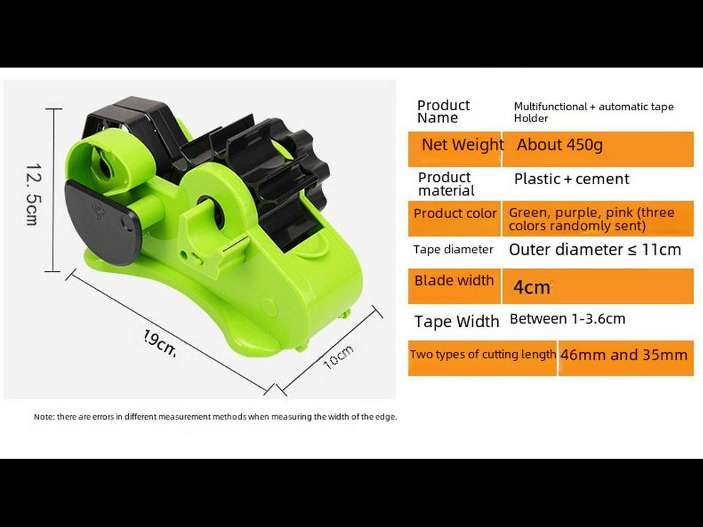 Automatic Multifunctional Tape Dispenser: Plastic Roller Cutter for Sealing and Stationery Tape