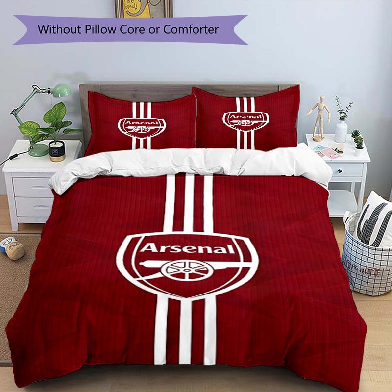 3pcs Duvet Cover Set (1*Duvet Cover + 2*Pillowcase, Without Core),football team.C Print Bedding Set, Bedroom Decor, All‑Season, Birthday Gift