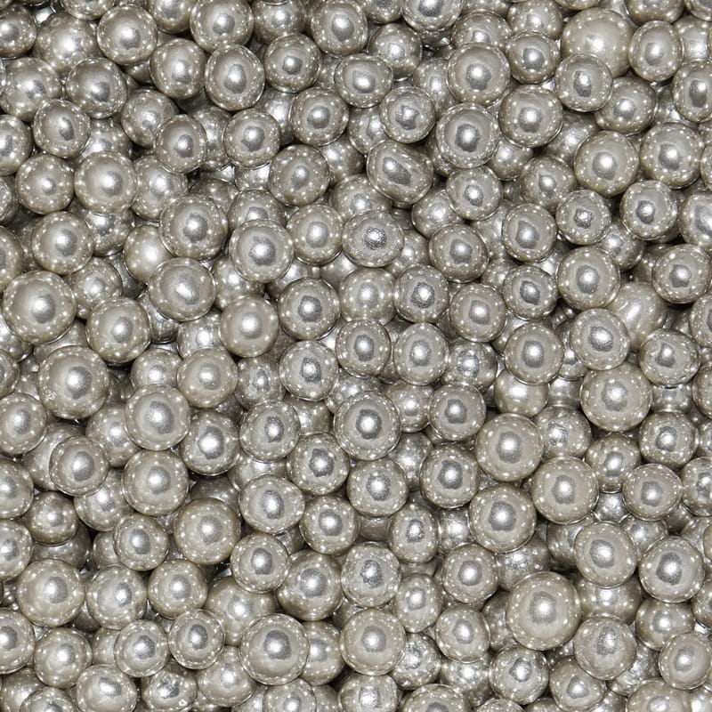 Perełki Czekoladowe Srebrne 5Mm/50G Posypka