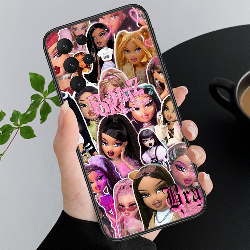 Cute Bratz Doll Phone Case for Samsung Galaxy A55 A15 A54 A52 A33 A34 A35 A25 A05s A05 A22 A24 M34 M54 M23 M14