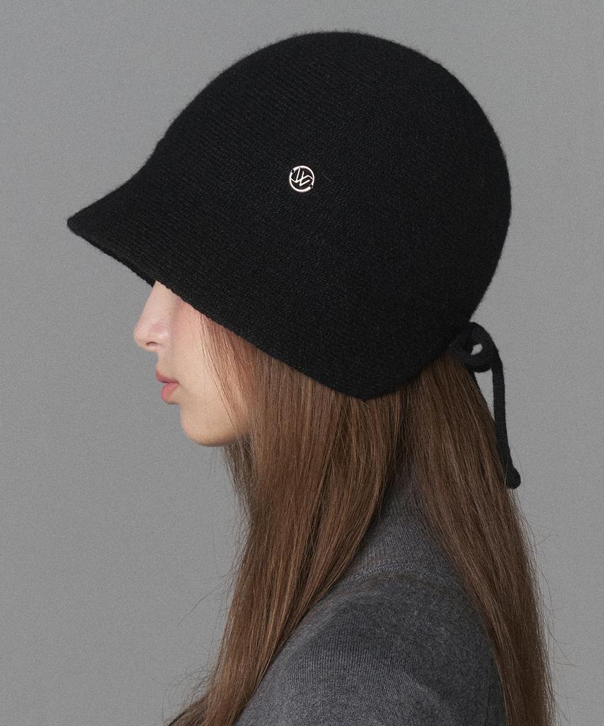 Hwaiteusaenjeu Lambswool Ribbon Bonnet Hat Grass (5 Colors)