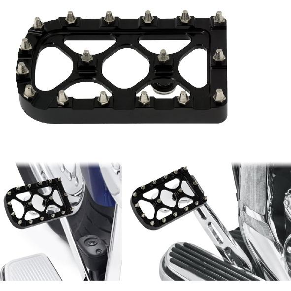 MX Style Brake Pedal Pad Foot Peg Step Plate Fit for Harley Softail FL 1986-2017 Dyna FLD 2012-2016 Touring Trike 1980-2025 Black