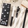 4 szt./pudełko Kawaii 0,5 mm Kotek Długopis Neutralny Super Gładki Szybkoschnący Długopis Żelowy Czarny Tusz Kreskówkowe Długopisy Kulczykowe Artykuły Papiernicze dla Uczniów