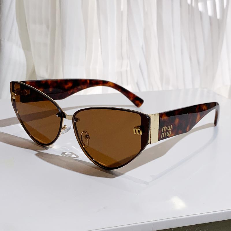 New M Letter Cat Eye Sunglasses Internet Celebrity Ins Same Retro Sunglasses Women'S Trendy Sunglasses 90315