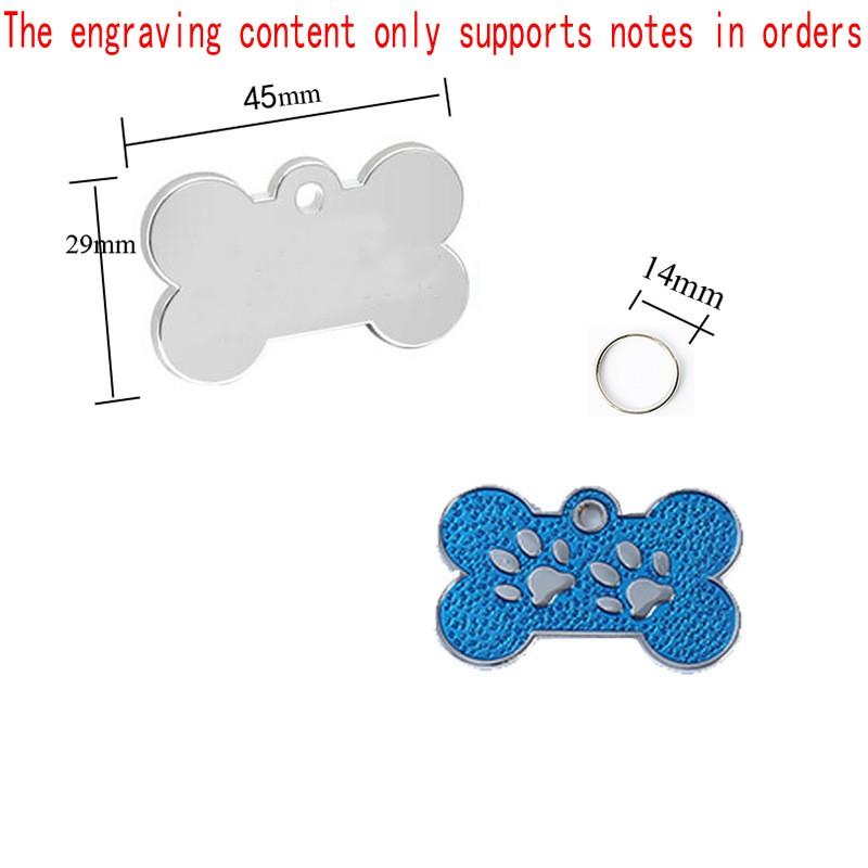 Hundemarke Personalisierte Haustier Katze Welpe ID-Marken Kostenlos Graviert Kundenspezifische Hundehalsband Halskette Verlustsichere Namens-Adressanhänger Knochenanhänger