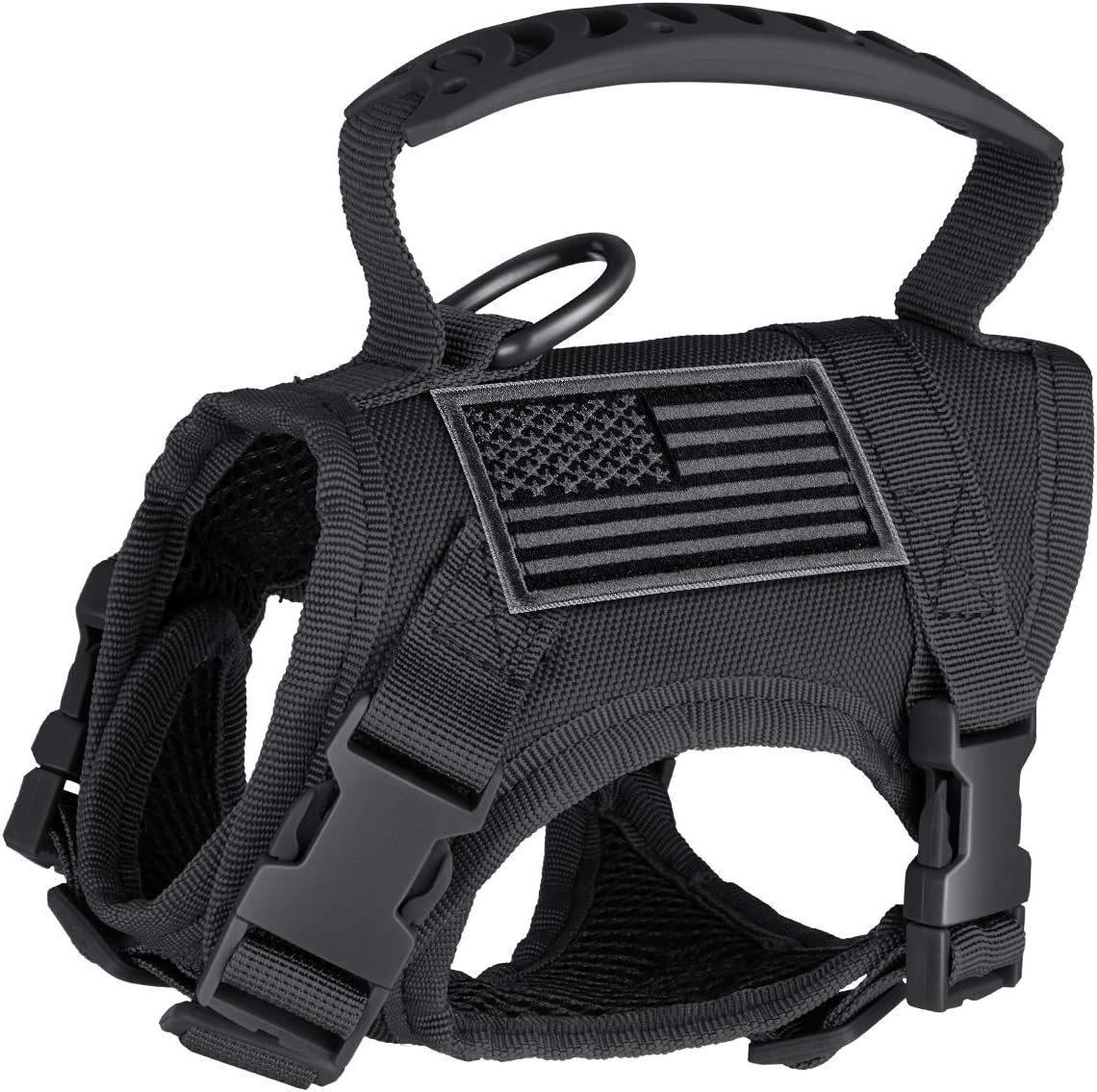 

Tactical Cat Chest Harness Vest Style Traction Rope Anti Slip Adjustable Disassembly Outdoor Traction Rope for Cat and Small Dog чорний