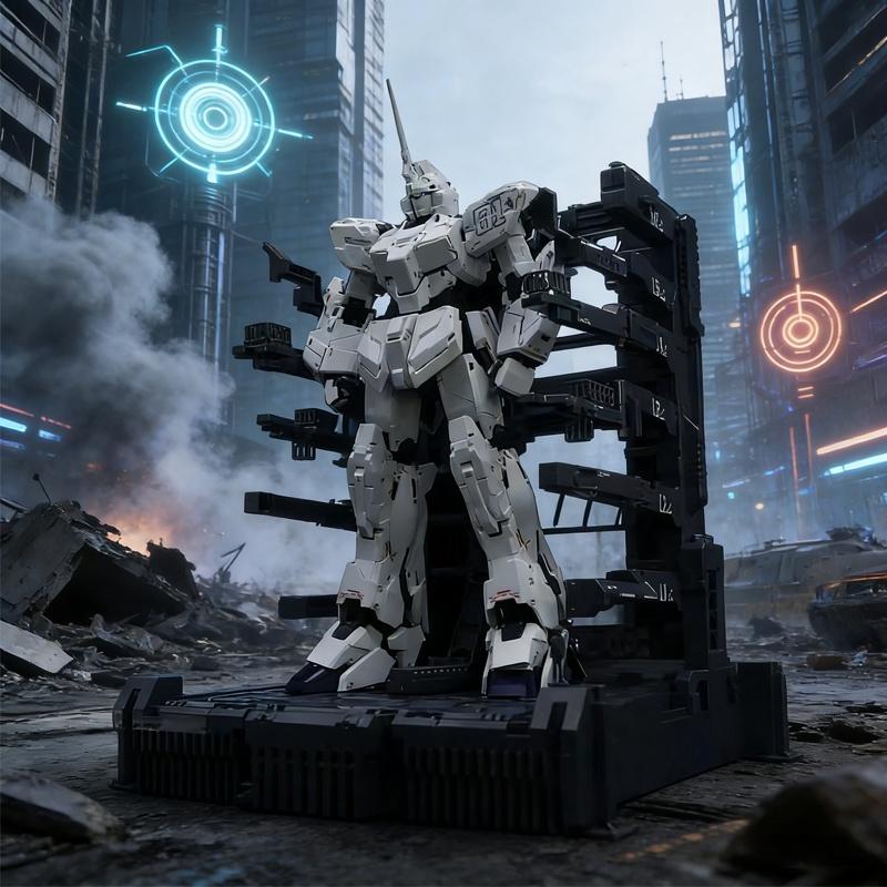 New Model 1/100 Unicorn Restored Version Full Set With Led Unit Shield & Cage Assembly Model Kit Action Figure Boys' Puzzle Toy