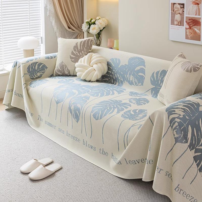 Summer Sofa Towel Full Cover Cloth Ins Style One-Piece Sofa Cushion Non-Stick Wool Summer Ice Silk Sofa Cover Towel