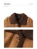 Petite Women's Lambswool Jacket for Mid-Aged & Elderly: Autumn/Winter Leather & Fur, Thick Plain Top