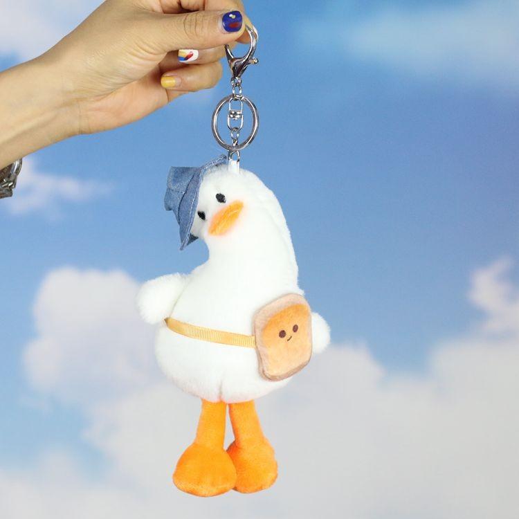 Adorable Plush Duck Keychain Cute Yellow Duck Doll For Bags And Accessories