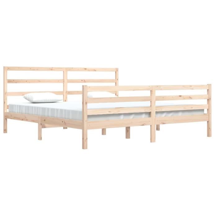 VidaXL Cadre de lit Bois de pin massif 200x200 cm 3105026