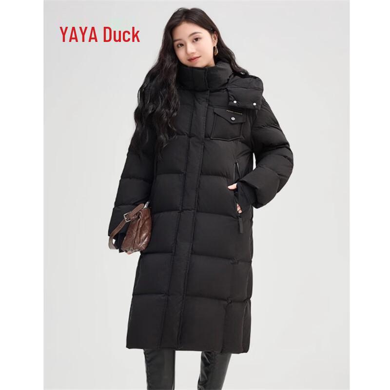 

YAYA 2024 Unisex Long Goose Down Hooded Parka S