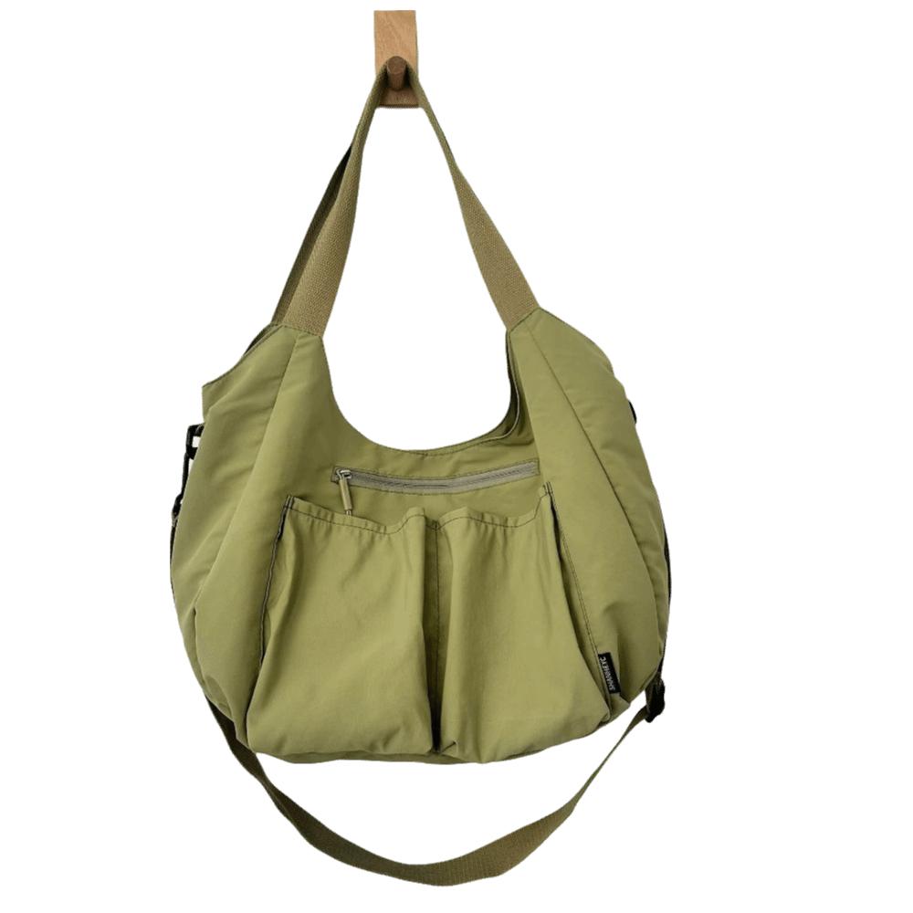 Casual Nylon Crossbody Bag Large Capacity Lightweight Tote Bag Oxford Cloth Shoulder Bag  Girls зелёный