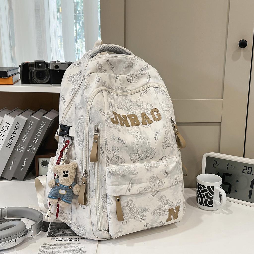 Schoolbag Burden Reduction School Bag Boys High School Students Large Capacity Backpack Junior High School Girls Printed College Students Leisure
