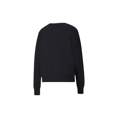 Bluzy Damskie Czarne Okrągły Dekolt Umiarkowane Regularne 597405-71