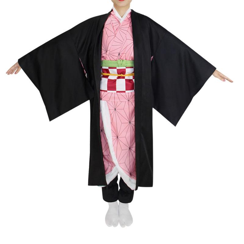 Kamado Nezuko Cosplay Anime Nezuko Cosplay Costume Kimono Haori Wig Suit Adult Boys Halloween Carnival Costumes