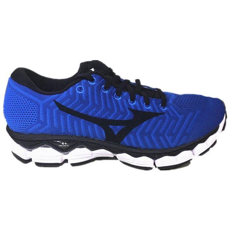 Mizuno Waveknit S1 Pohodlné Síťované Tlumící Odolné Prodyšné Boty na Běh s Nízkým Svrškem Unisex tenisky Modrá Černá J1GC182510