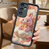 Phone case: 2D flat, suitable for Samsung Galaxy A34 A35 M05 M06 S20 S22 S21 FE Plus 5G, pink little bunny, perfect Christmas and Halloween holiday gi