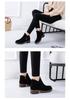 Women's Autumn/Winter Velvet Martin Boots - British Style, Retro Chic, Versatile Short Boots for Students and Riders.