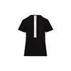 Moncler SS21 Back Logo Pattern Crew Neck Short Sleeve T-Shirt Women Tops Black 0938C7B010829H8999