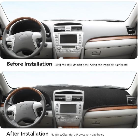 Dash Cover For Toyota Camry 2011 2010 2009 2008 2007 Accessories Flannel Dashboard Cover Dash Mat Center Console Cover Sunshield Protector Pad