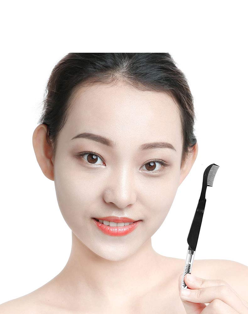 Yesmart Stainless Steel Folding Eyelash Mascara Eyebrow Eyelash Eyebrow Eyebrow Yes107 2-Piece Comb, Comb, Comb, Screw-On Brush, Brush, Brush,