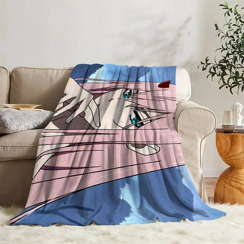 Kawaii Blanket Zero 2 Sofa Camp Nap Bedspread Cozy Flannel Blanket Fleece Home Textile Birthday Gift Blanket Bedroom Decor