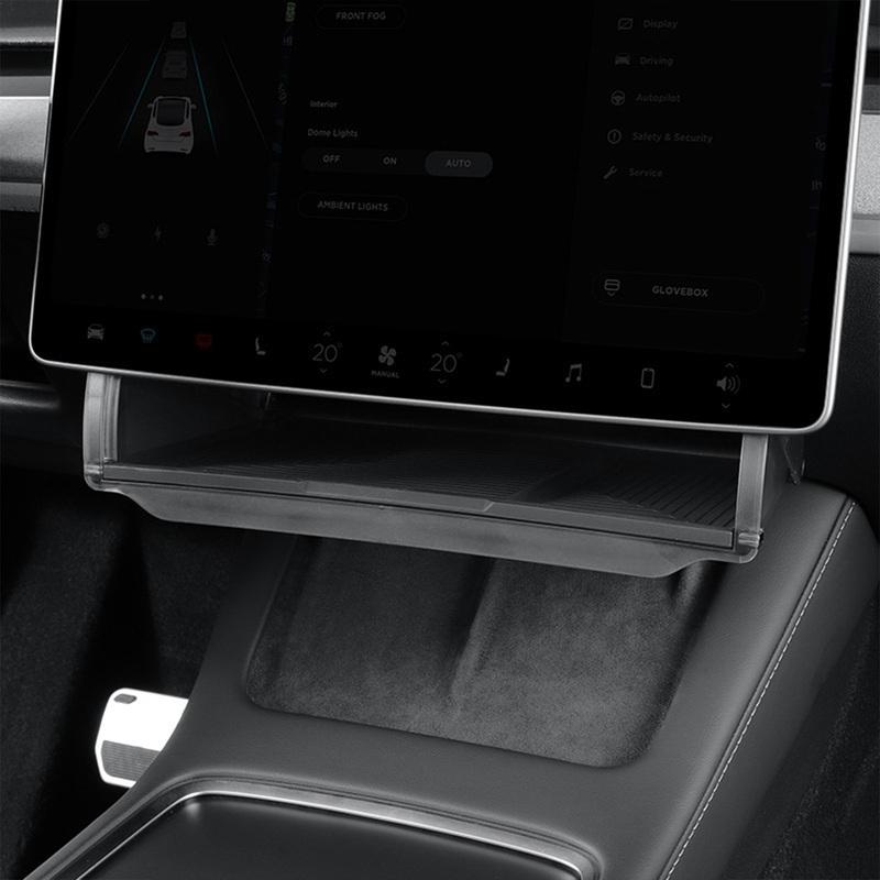 Hiddenable Privacy Storage for Tesla 2020-2025 Model Y/YL Center Console Organizer Tray Easy Install Automotive Accessories