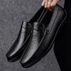 Fashion Brand Outdoor Driving Shoes Genuine Leather Men Casual Business Shoes Classic Soft Leather Dress Loafers Antiskid Walking Shoe