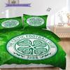 Celtic F.C Pattern Bedding Quilt Set Quilt Cover Pillowcase Home Decoration Birthday Gift (1 * duvet cover + 2 * pillowcase, without core)