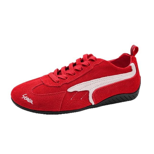 Leather retro black German training shoes women's 2025 summer new lace-up versatile Forrest Gump shoes sports casual racing shoes