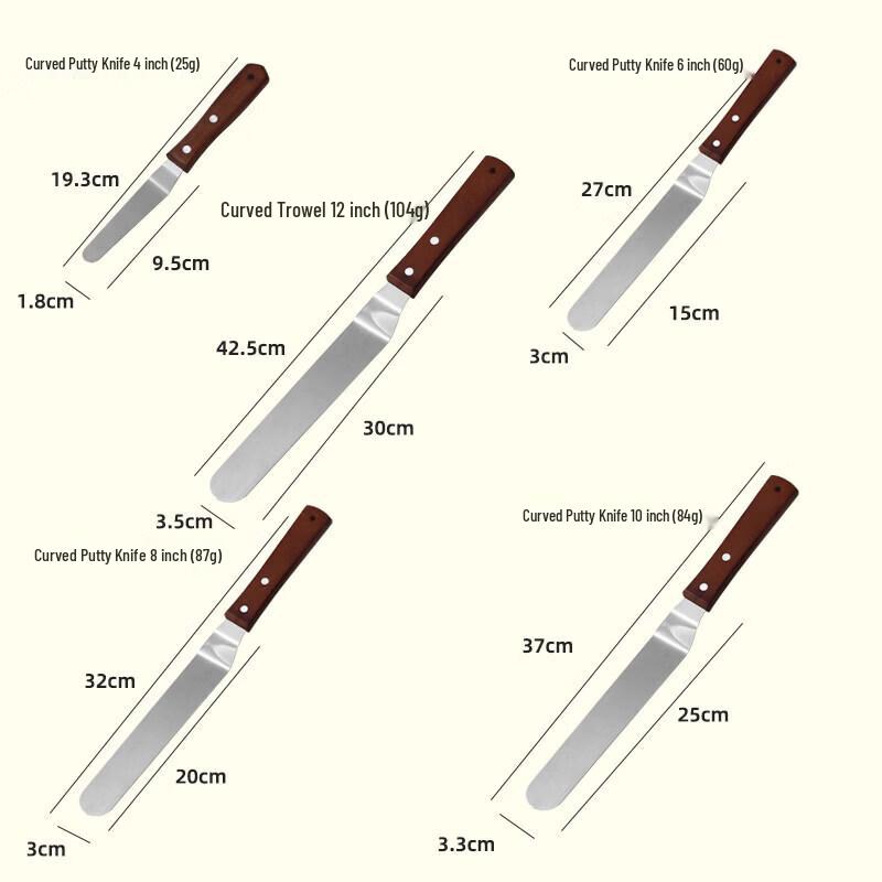 Qiwei Offset Cake Decorating Spatula